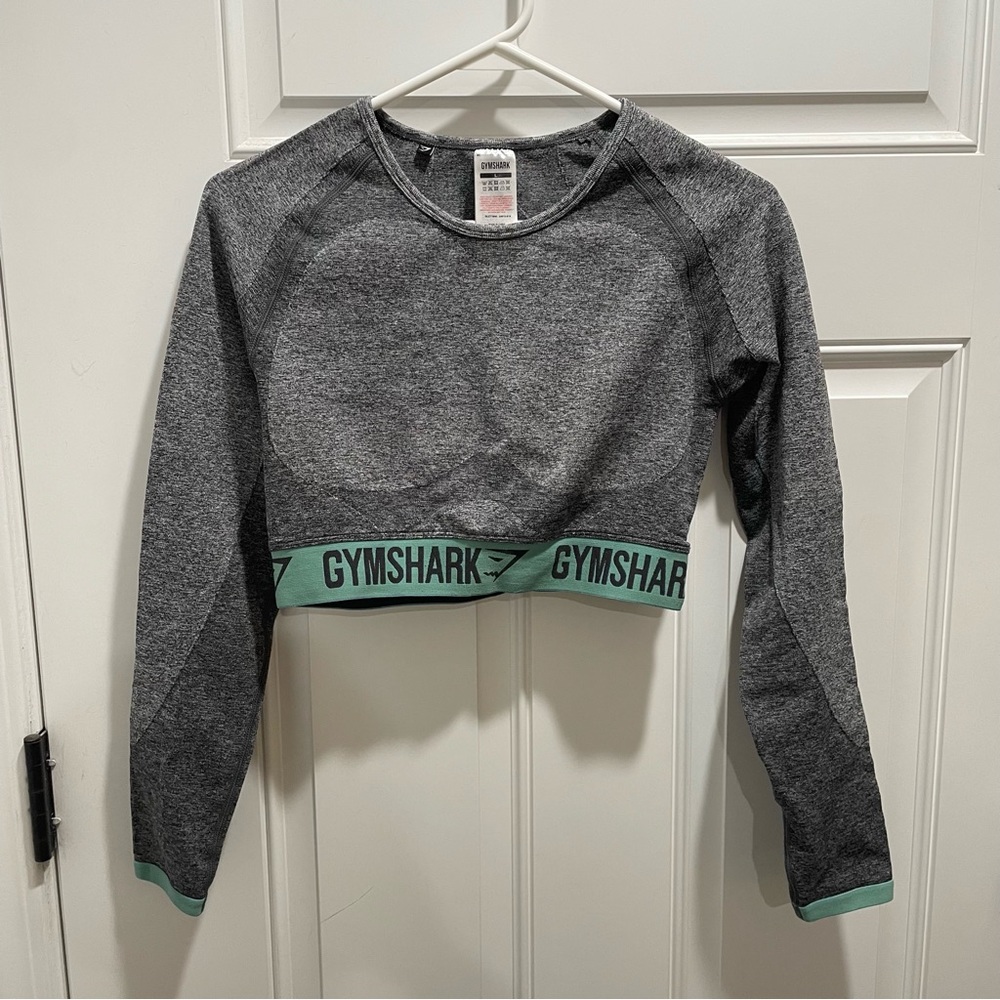 Gymshark Women’s Flex Long Sleeve Workout Crop Top Size Large